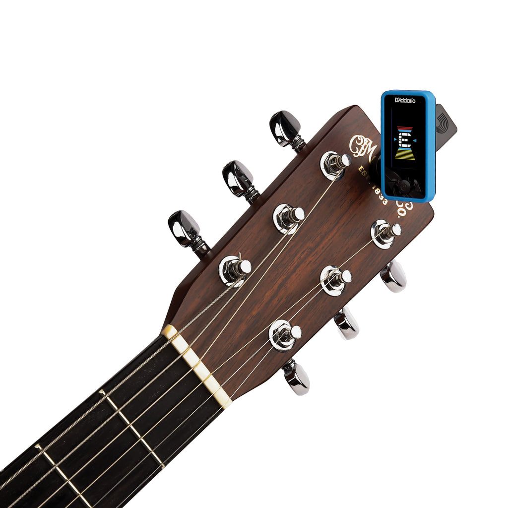 D'Addario Eclipse Headstock Guitar Tuner, Blue