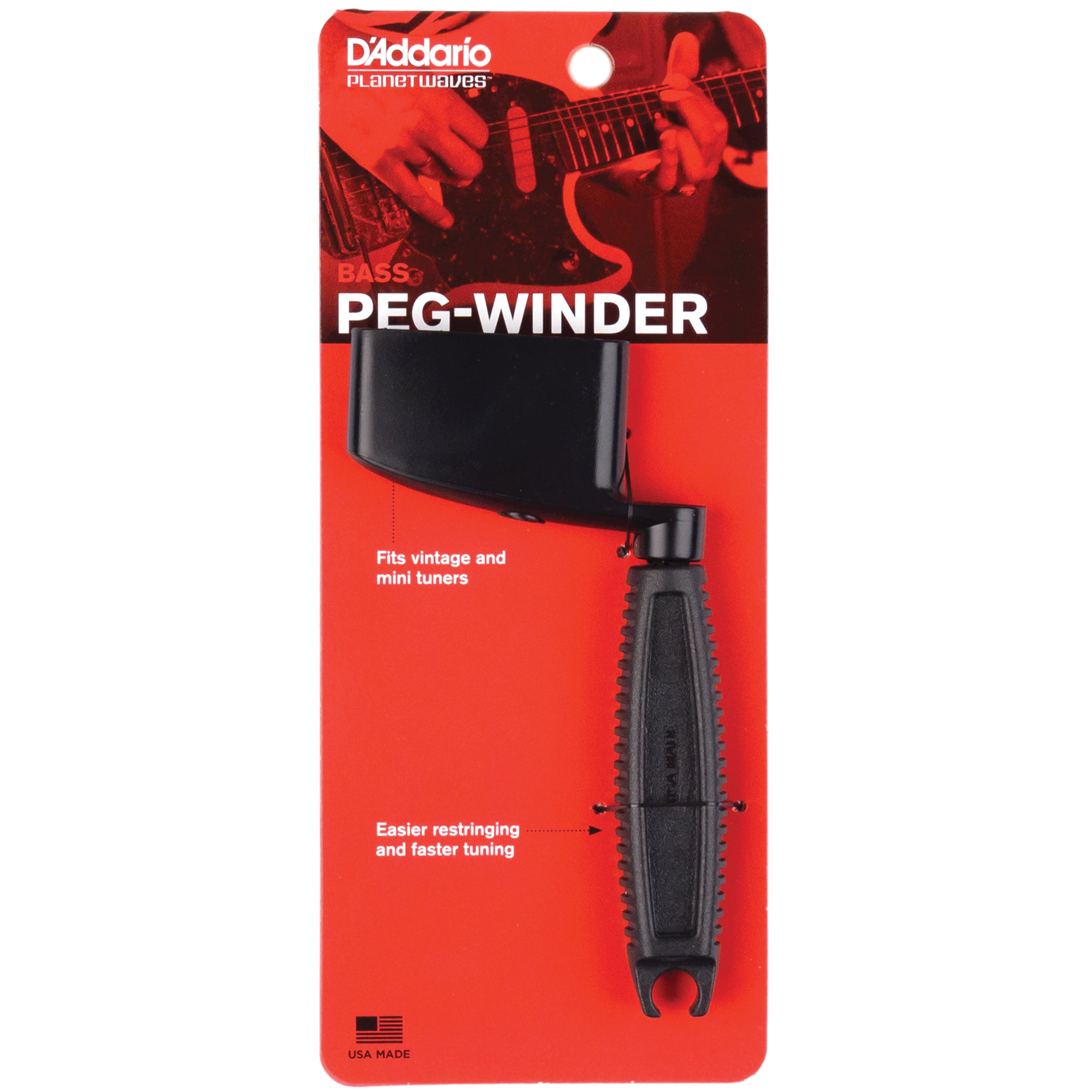 D'Addario Ergonomic Bass Guitar Peg Winder