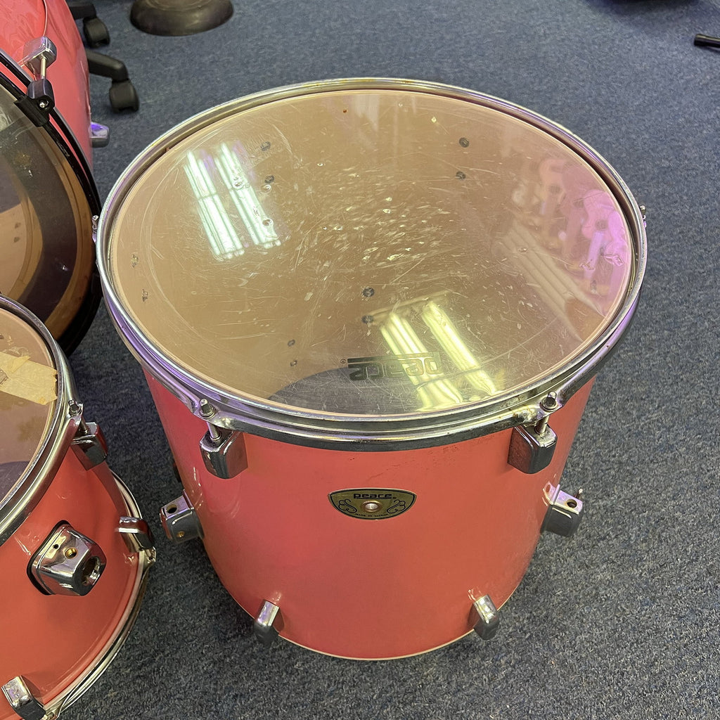 Peace 5-Piece Drum Set, Shells Only, no hardware.  Pink, Used
