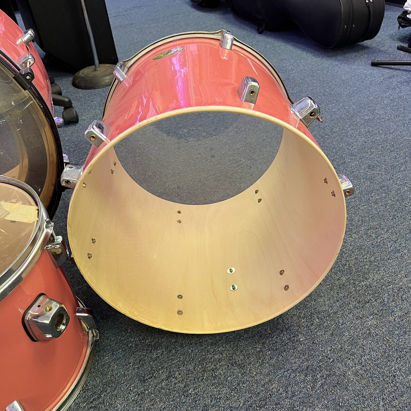 Peace 5-Piece Drum Set, Shells Only, no hardware.  Pink, Used