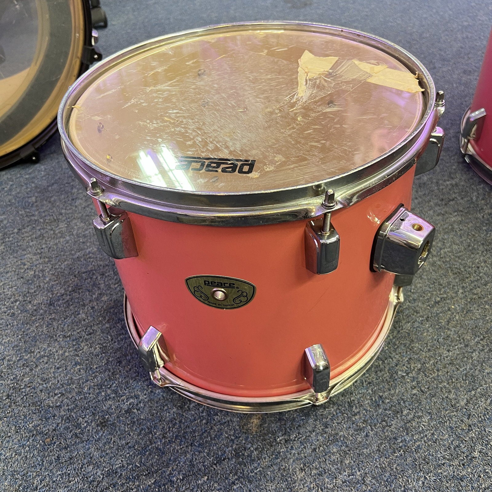 Peace 5-Piece Drum Set, Shells Only, no hardware.  Pink, Used