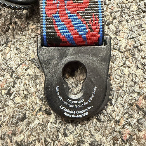 Planet Waves Lizards Guitar Strap; Blue/Black/Red