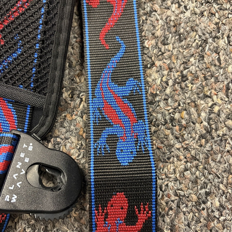 Planet Waves Lizards Guitar Strap; Blue/Black/Red