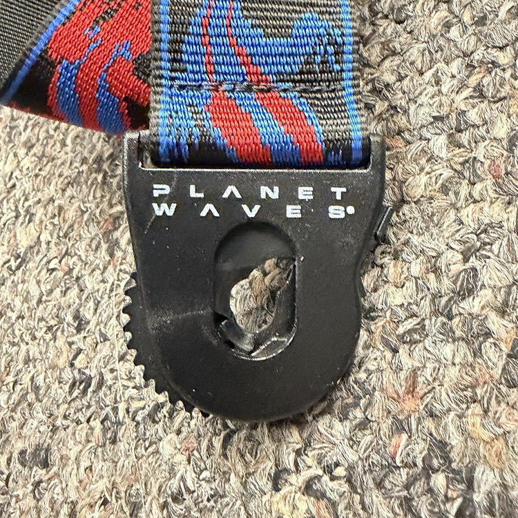 Planet Waves Lizards Guitar Strap; Blue/Black/Red