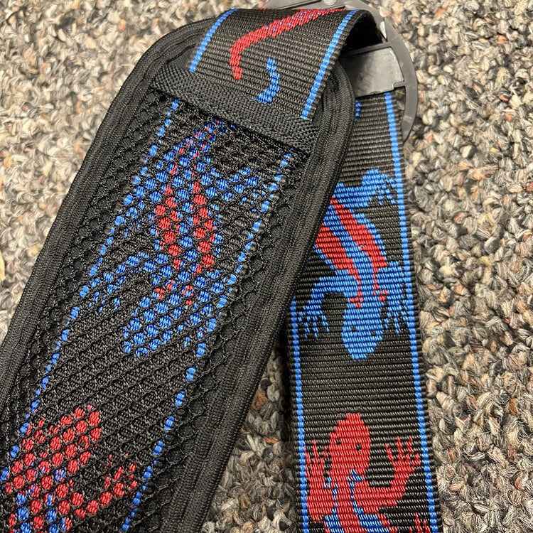 Planet Waves Lizards Guitar Strap; Blue/Black/Red