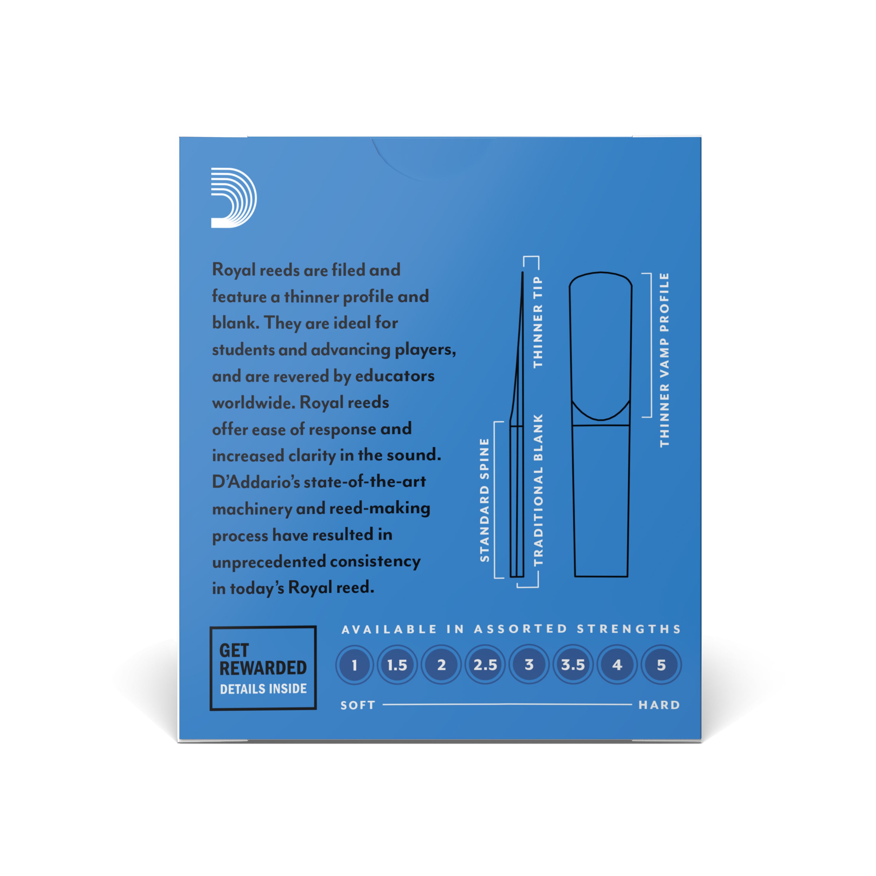 Rico Royal Bb Clarinet Reeds, 10-Pack