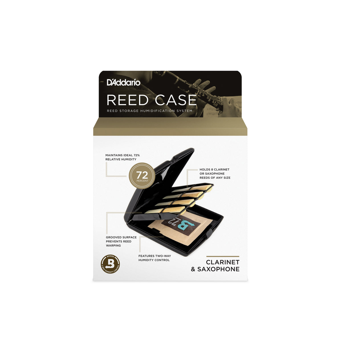 D'Addario Clarinet or Sax Reed Storage Case