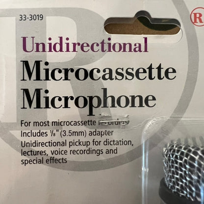 Radio Shack Unidirectional Microphone used