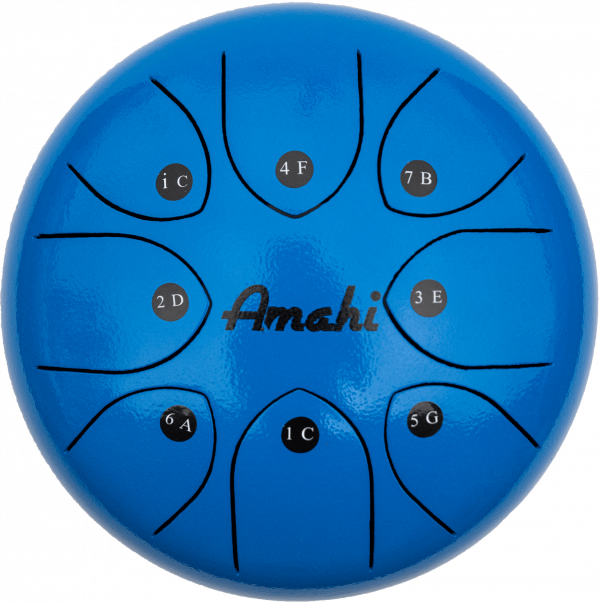 Amahi 6” Steel Tongue Drum Blue