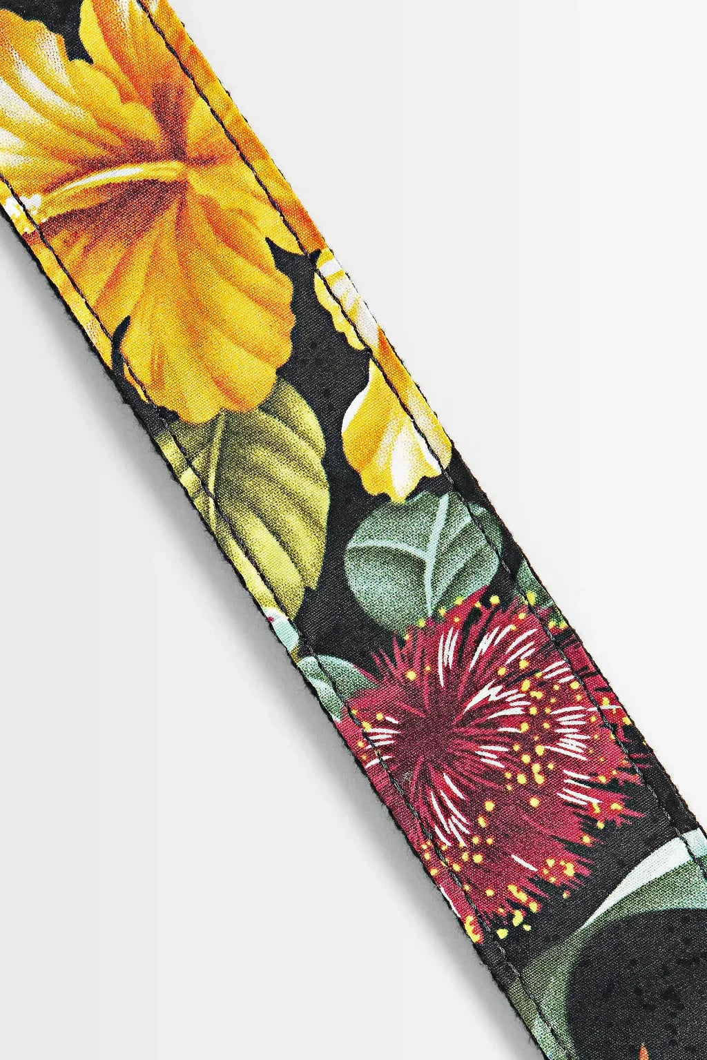 Kala Hibiscus Black USA Made Ukulele Strap