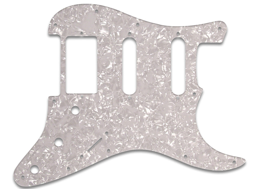 Fender Stratocaster 2 Singles 1 Humbucker - White Pearl w/ B/W Lamination