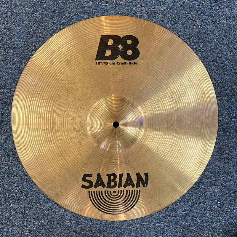 Sabian 18" B8 Crash Ride Cymbal - Used