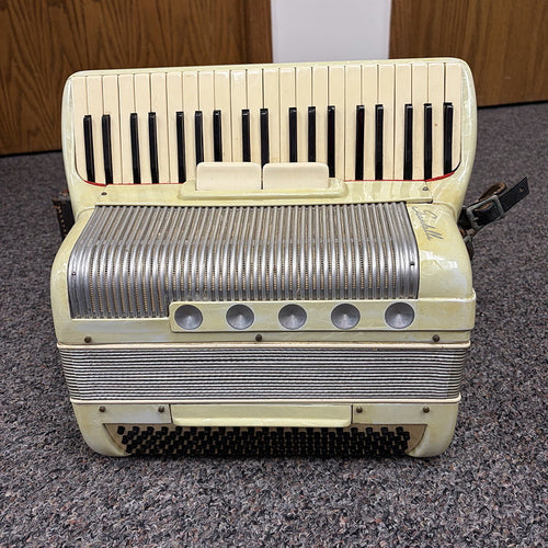 Scandalli small Piano Accordion, White