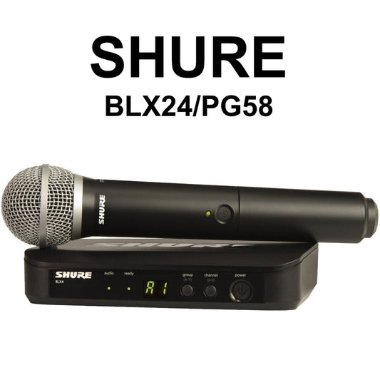 Shure BLX24/PG58 Wireless Handheld Microphone System with PG58 Capsule H10 Band