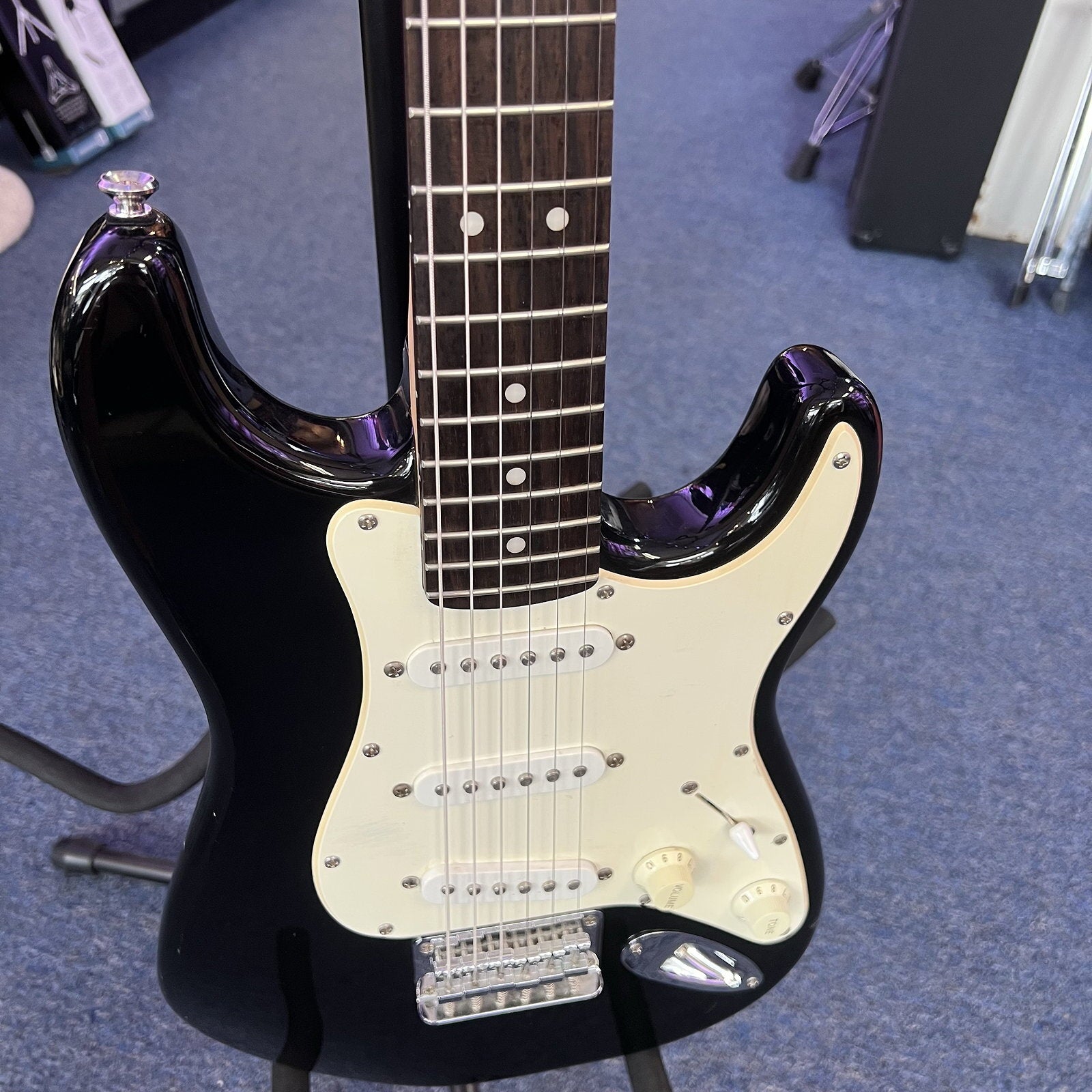 Squier Mini Strat Electric Guitar, Black, Used