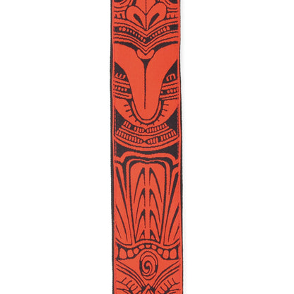 D'Addario Woven Guitar Strap Tiki Mask Red