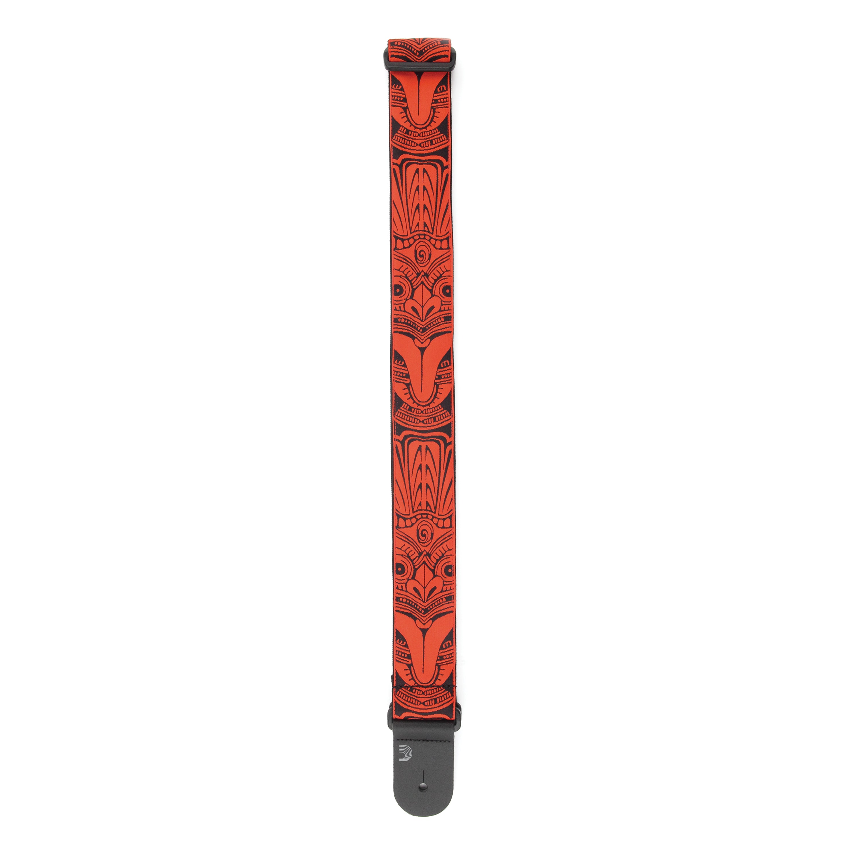 D'Addario Woven Guitar Strap Tiki Mask Red