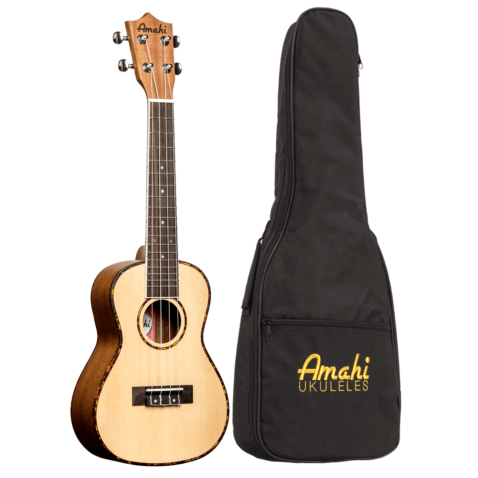 Amahi Concert Ukulele Spruce Top Mahogany Back Sides