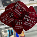 Uncle Jon's Music Red Pearl Celluloid Guitar Picks, 10 Pack Light