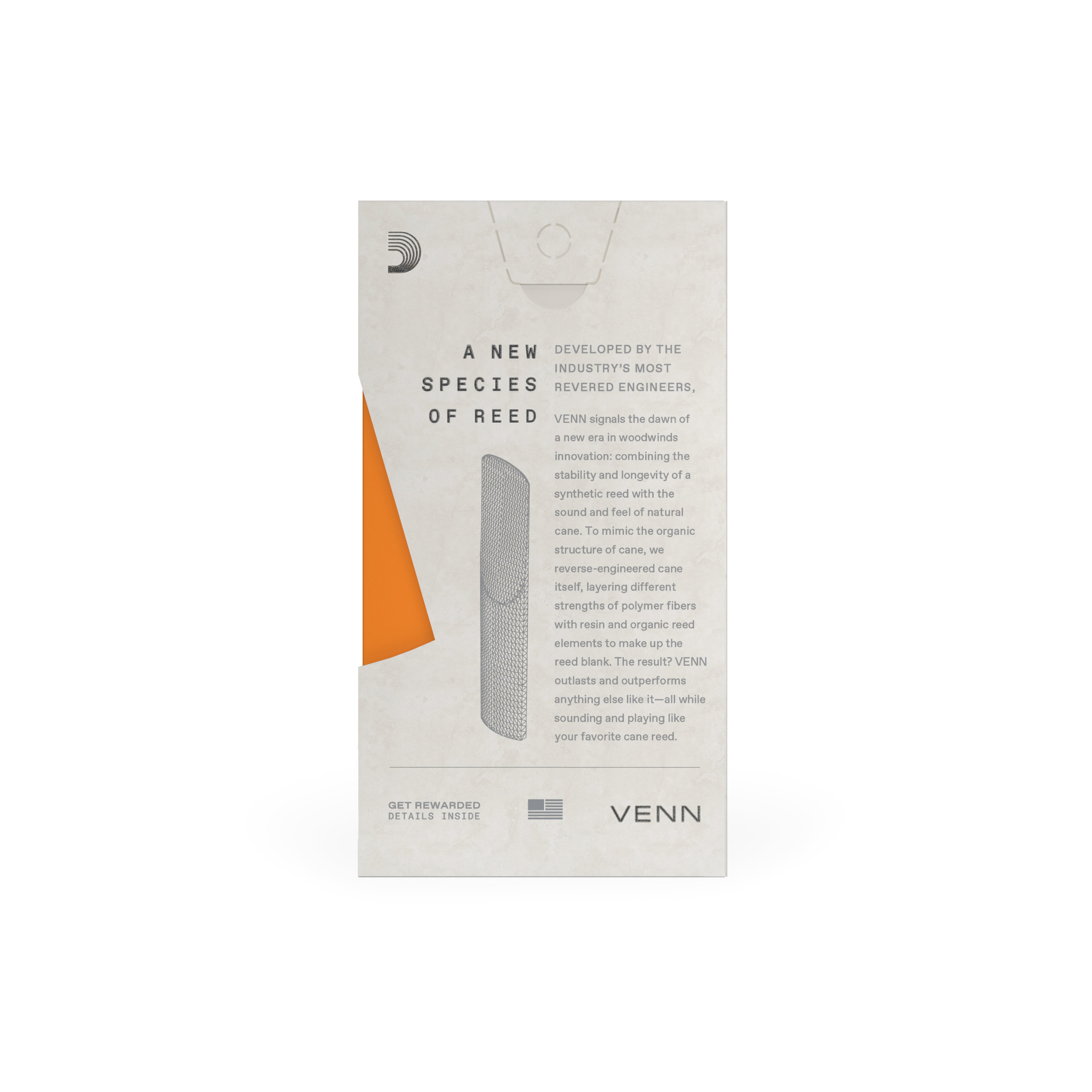 D'Addario VENN Synthetic Alto Saxophone Reed, G2