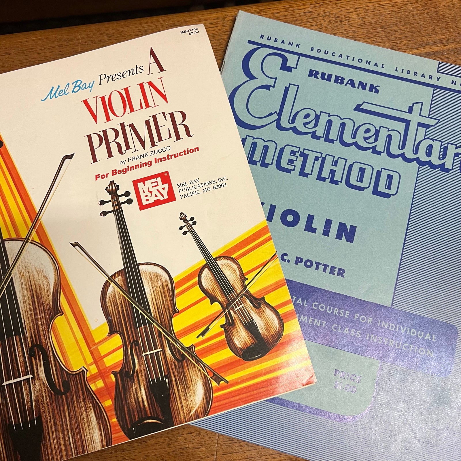 Violin Books - Rubank and Mel Bay Primer, Used