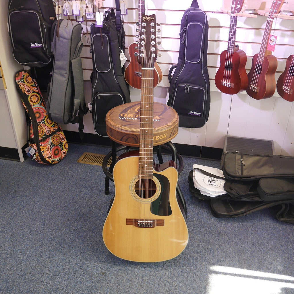 Washburn D-12CE-12/N Natural Acoustic-Electric 12 String Guitar, Used