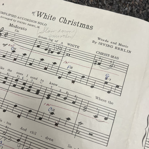 White Christmas Simplified Accordion Solo