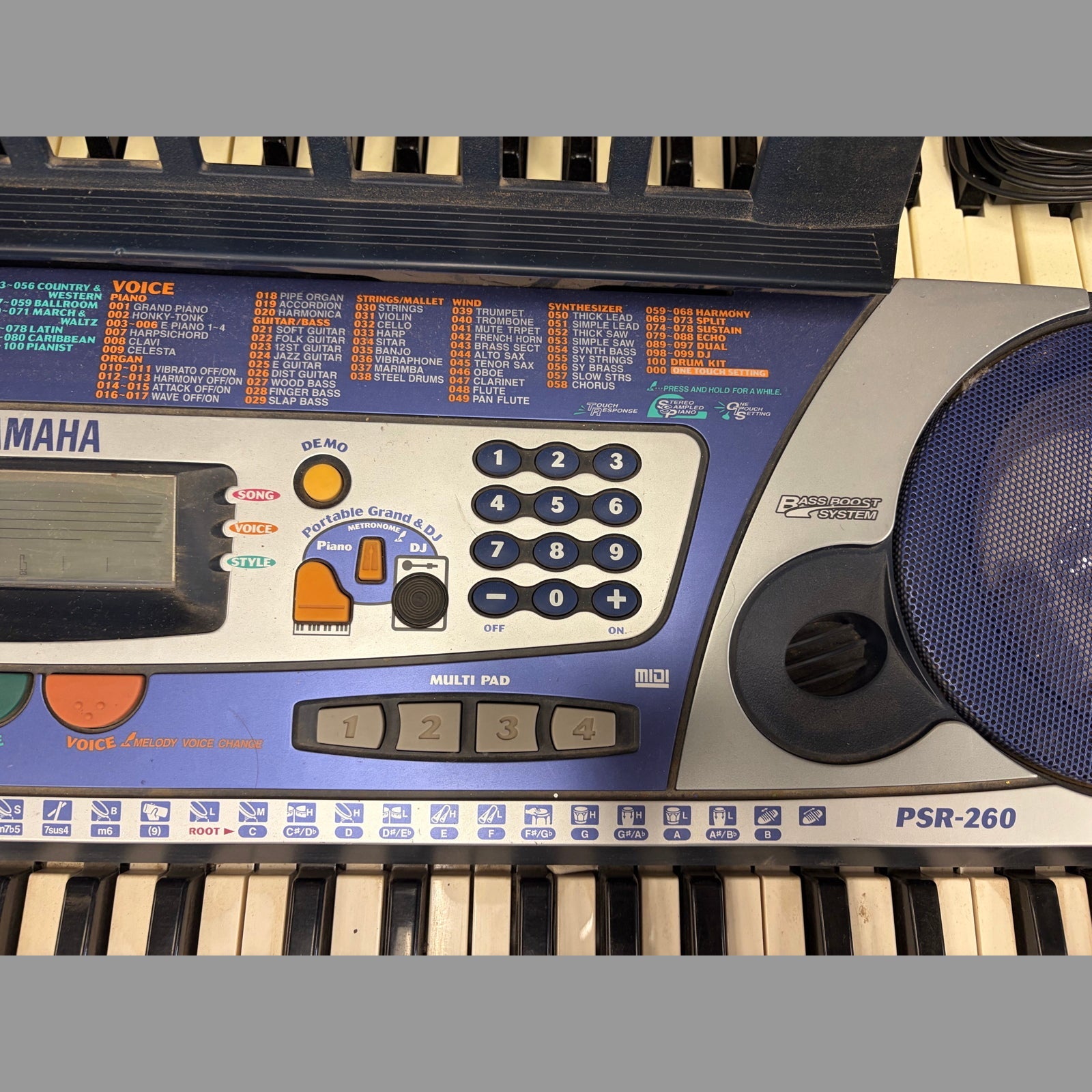 Yamaha PSR-260 61-Key MIDI Portable Keyboard - Used
