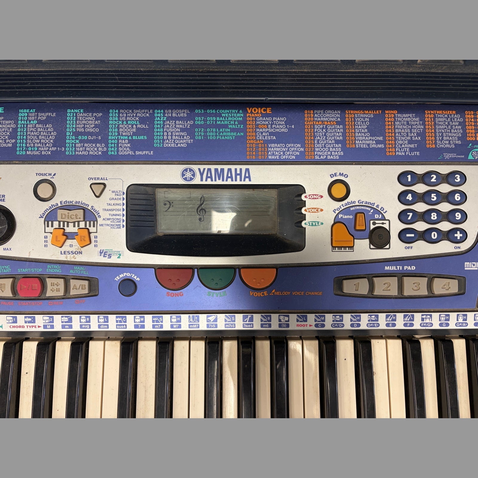 Yamaha PSR-260 61-Key MIDI Portable Keyboard - Used