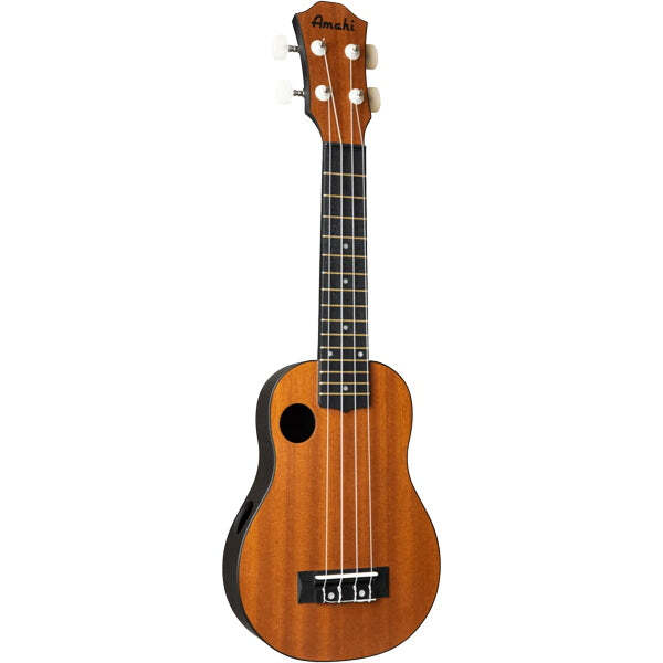 Amahi HCLF220 Troubadour Ukulele Offset Soundhole Mahogany Top
