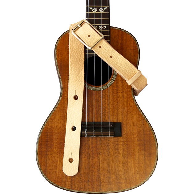 Sherrin's Threads 1” All Leather Uke Strap Natural