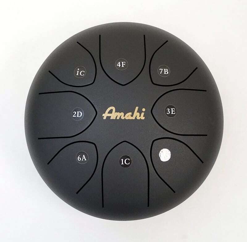 Amahi 8” Steel Tongue Drum Black