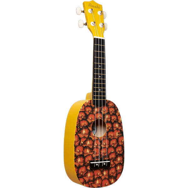 Amahi Rainbow Pineapple Shape Pineapple Design Soprano Ukulele