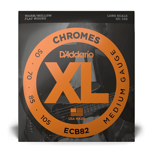 D'Addario Chromes Flat Wound Electric Bass Strings