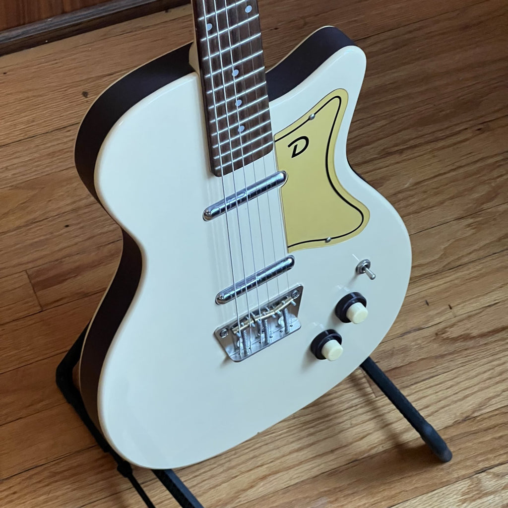 Danelectro 56 U2 Reissue Singlecut Solid Body Electric Guitar cream color used 1990s