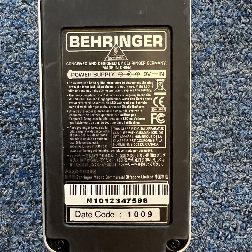 Behringer DD400 Digital Delay Effects Pedal used