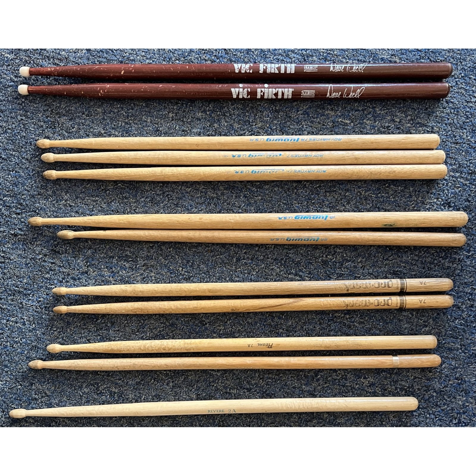 Ludwig Vic Firth Vintage lot 12 drum sticks