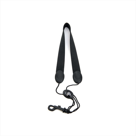 Rico Saxophone Strap, Soprano/Alto Black Nylon, Snap Hook