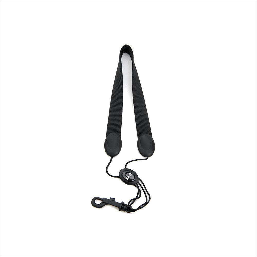 Rico Saxophone Strap, Tenor/Baritone Black Nylon, Snap Hook
