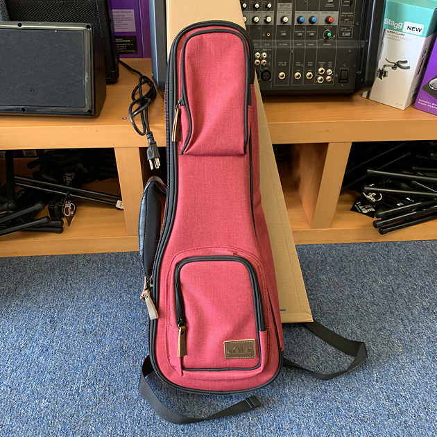 Kala Sonoma Deluxe Soprano Ukulele Cloth Case Red