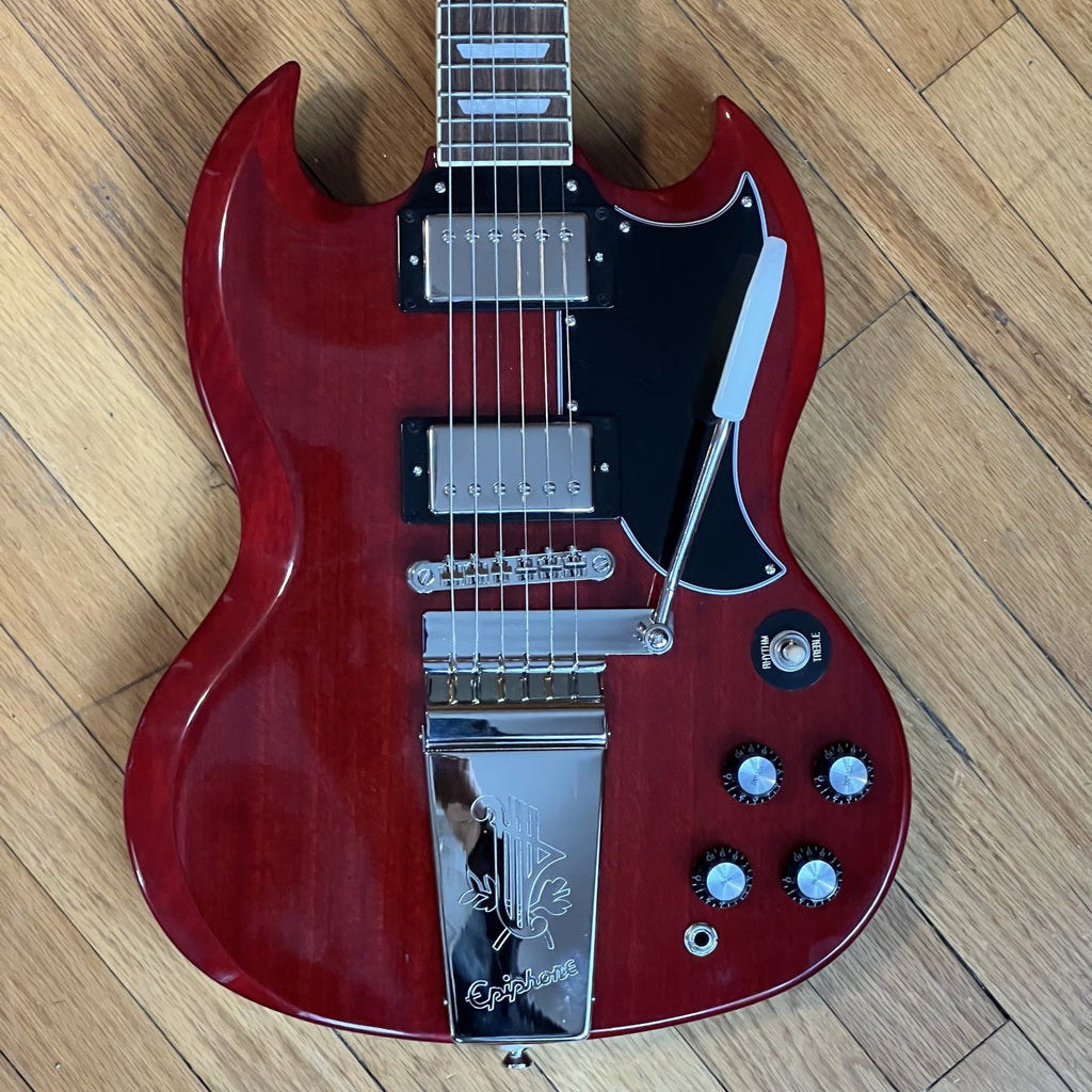 Epiphone SG Standard 61 Maestro Vibrola Electric Guitar in Vintage Cherry