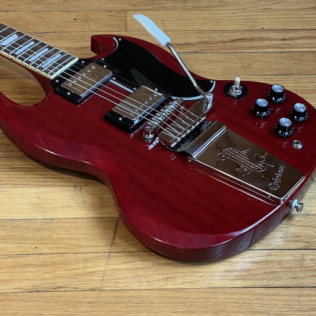 Epiphone SG Standard 61 Maestro Vibrola Electric Guitar in Vintage Cherry