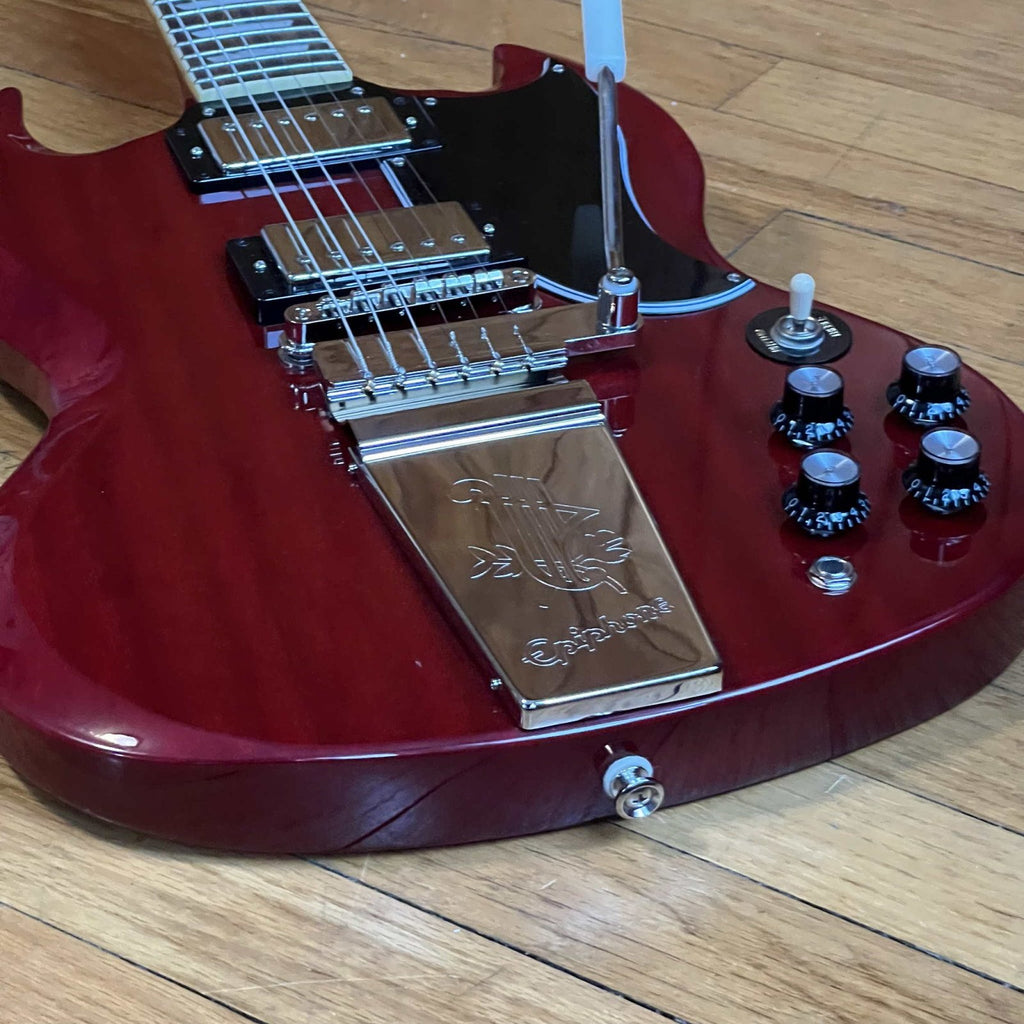Epiphone SG Standard 61 Maestro Vibrola Electric Guitar in Vintage Cherry