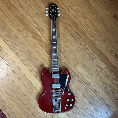 Epiphone SG Standard 61 Maestro Vibrola Electric Guitar in Vintage Cherry