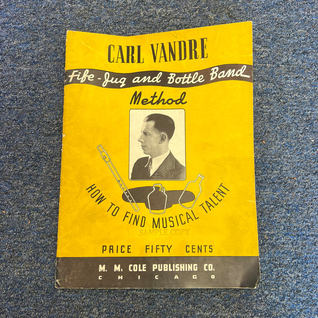 Fife Jug Bottle Band Method Carl Vandre Vintage Book