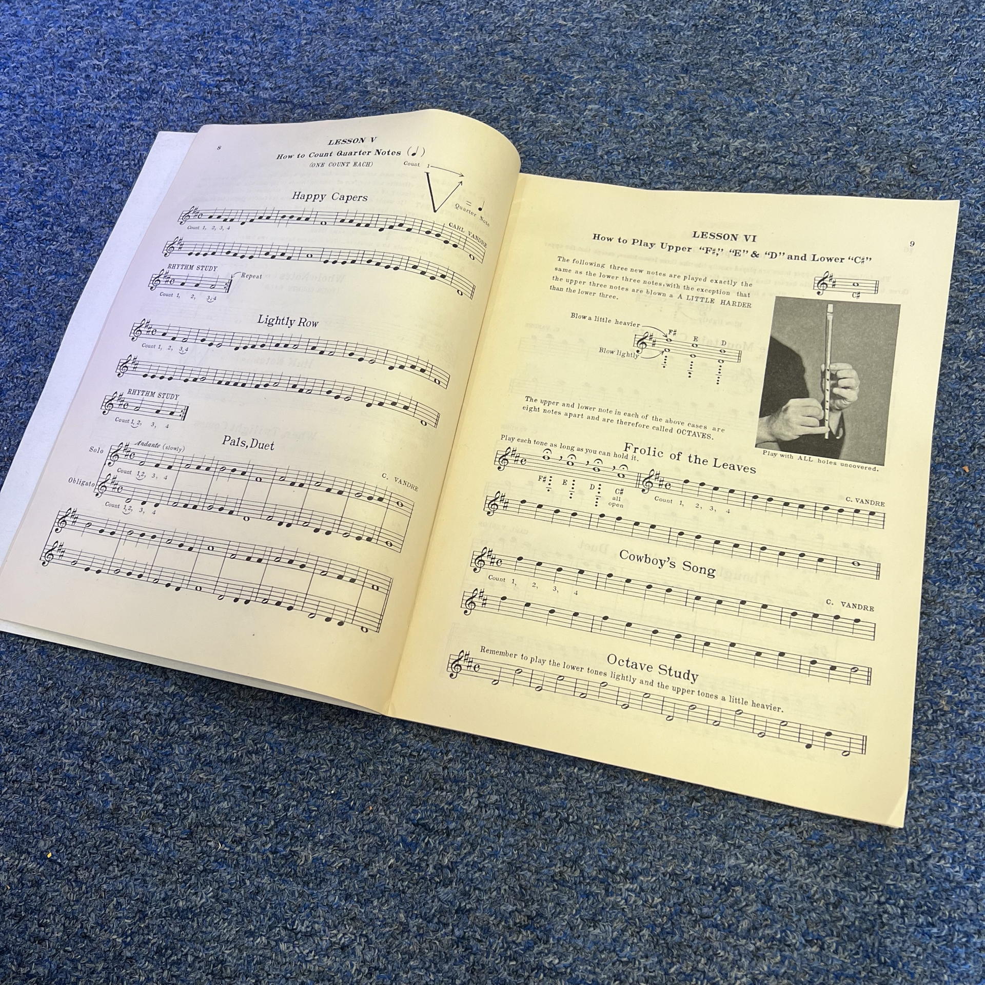 Fife Jug Bottle Band Method Carl Vandre Vintage Book