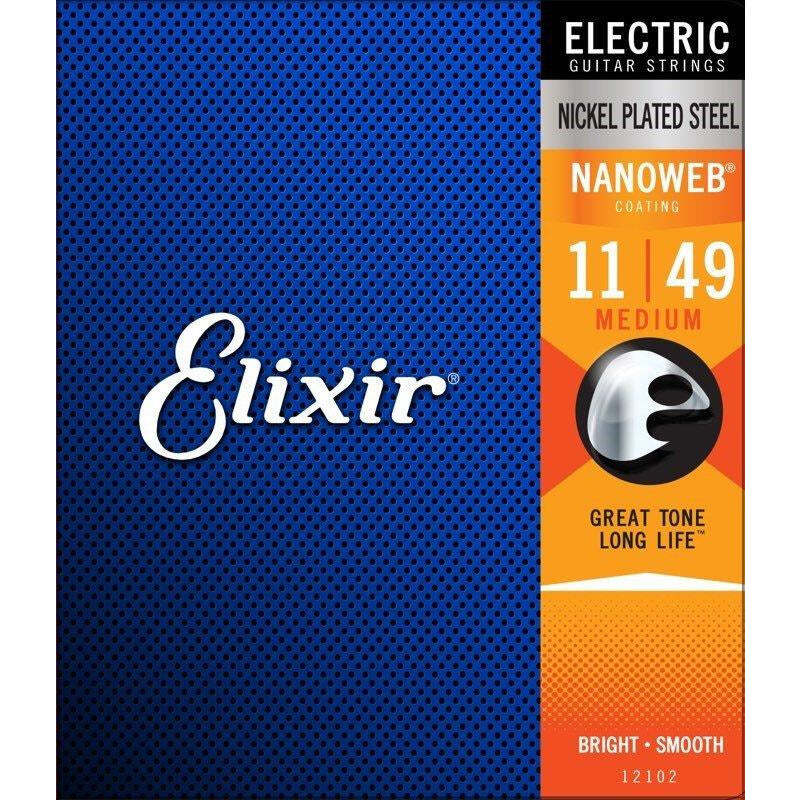 Elixir Electric Guitar Strings Nanoweb Med 11-49