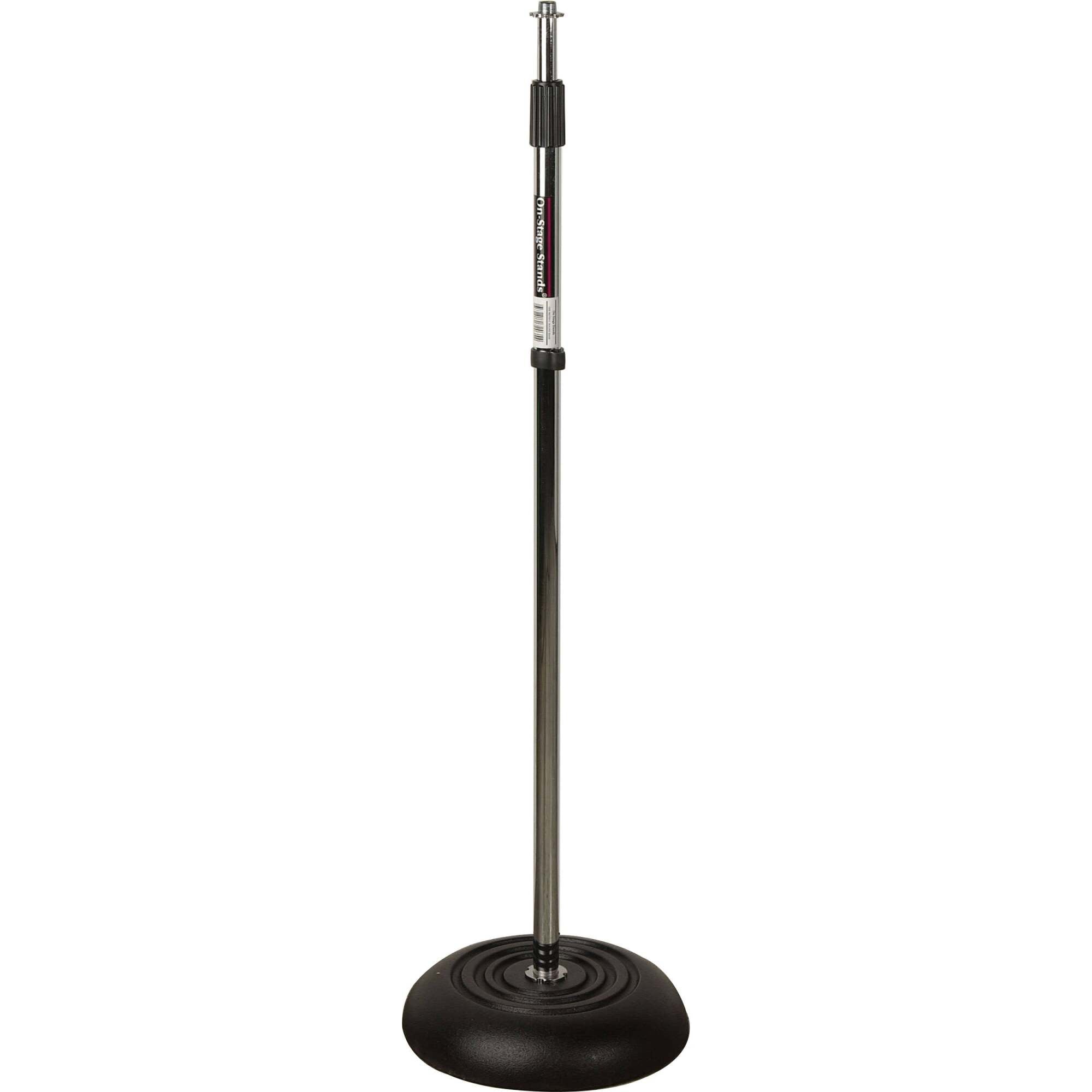 On Stage Round Base Microphone Stand Chrome