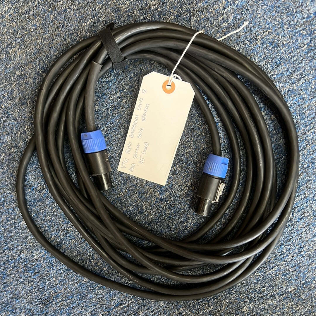VTG Audio Commercial Series 12 AWG Speaker Cable Speakon USA 25' (used)