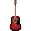 Jay Turser JJ45F Dreadnought Acoustic Guitar Red Sunburst